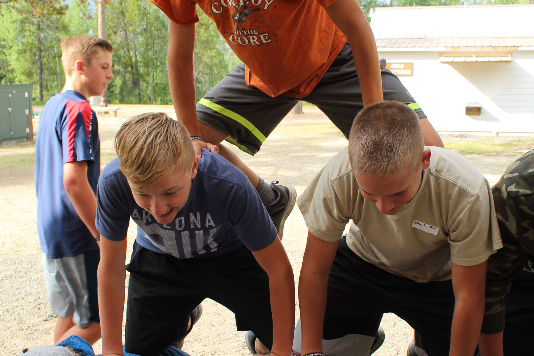 Campers smiling together at Shiloh